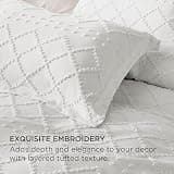 Bedsure Boho Geometric Tufted Oversized King Duvet Cover Set, 120"x98"