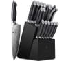 SANMEIHO 16-Piece Premium Powder Metallurgy Steel Kitchen Knife Block Set