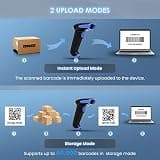 Eyoyo EY-034 Handheld Ergonomic Wireless 2D Barcode Scanner with 2500mAh Battery