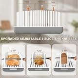 Kiss Core Adjustable Foldable Bread Slicer Guide with Plastic Crumb Tray
