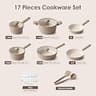 SENSARTE 17-Piece Healthy Ceramic Nonstick Induction Cookware Set