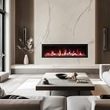 PuraFlame Bernice 60-Inch Smart Linear Electric Fireplace with Hidden Vent