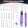 Counting Digital Crochet Kit with 22 Interchangeable Needles and 2-Level LED Output