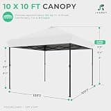 JEAREY Heavy Duty Outdoor Canopy Tent, 1-Push Instant Setup Commercial Shelter (10x10)