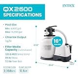 Intex 2650 GPH Krystal Clear Sand Filter Pump & Saltwater Pool Chlorine System