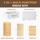 RYTOXILO Bread Slicer with Storage Box & Bamboo Lid for Kitchen Counters