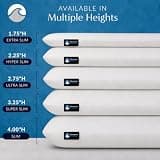 Bluewave Bedding Ultra Slim Gel-Infused Memory Foam Pillow, 2.75-Inch