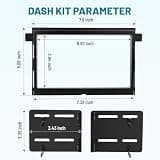 NuIth Complete Double DIN Dash Kit with Wire Harness & Antenna Adapter for Ford