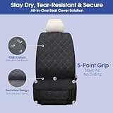 ALLANSING Heavy-Duty 900D Waterproof Front Passenger Seat Cover with Side Flaps
