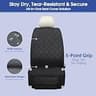ALLANSING Heavy-Duty 900D Waterproof Front Passenger Seat Cover with Side Flaps