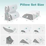 Hansleep 6-Piece Orthopedic Bed Wedge Pillow Set for Post-Surgery Recovery