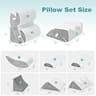 Hansleep 6-Piece Orthopedic Bed Wedge Pillow Set for Post-Surgery Recovery
