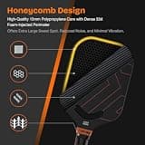 DGYGQ Edgeless T700SC Raw Carbon Fiber 13mm Aerodynamic Pickleball Paddle