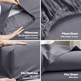 Utopia Bedding 4-Piece Microfiber Queen Sheet Set with 15-Inch Deep Pockets, OEKO-TEX