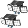 WdtPro 3500LM 3-Head Solar Security Spotlight with Upgraded Glass Panel