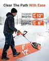 VOLTASK 12-Inch 10-Amp Corded Electric Snow Blower with Directional Plate