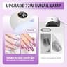 LadyMisty 72W Upgrade UV LED Nail Light with 18 Beads & Temp Protection