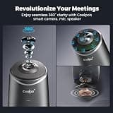 COOLPO Camera 360 4K Smart Video Conference Room Camera and Microphone