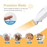 Mcbazel Pocket-Sized Micro Precision Pet Trimmer with 0.7-Inch Blade & LED Light