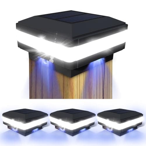 Sumaote 160-Lumen High-Efficiency Solar Post Cap Lights with Metal Bracket, 4-Pack