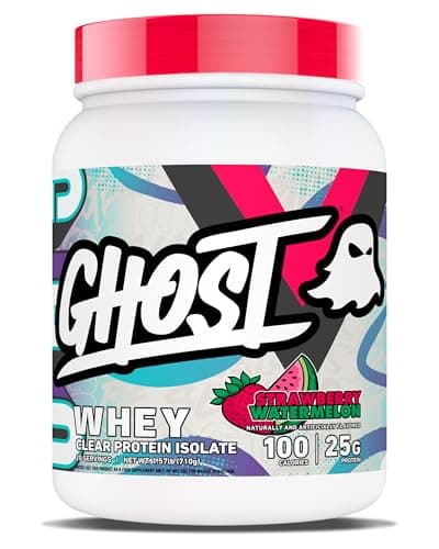 GHOST Clear Whey Isolate Protein Powder, Strawberry Watermelon, 25g Yield