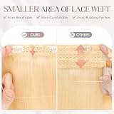 MY-LADY 18-Inch Platinum Blonde Premium Human Hair Halo Wire Extensions