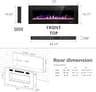 R.W.FLAME 50-Inch Ultra-Thin Wall Mounted and Recessed Electric Fireplace