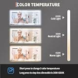 GarveeHome 60" x 36" Double Vanity LED Bathroom Mirror with 3X Magnification