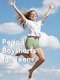 TIICHOO Leakproof Athletic Period Boyshorts, High-Waisted Absorbent 5-Pack