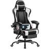 Homall Ergonomic Tech Fabric PC Gaming Chair with Retractable Footrest & Massage