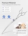 ULG 7-Inch Professional Curved Dog Grooming Shears with Built-In Silencer