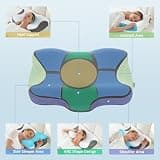 Elviros Cervical CPAP Memory Foam Pillow with Adjustable Height & Spine Support
