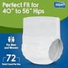 Inspire Disposable Protective Underwear for Bowel Incontinence, Large, 72-Pack