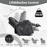 CANMOV Large Overstuffed Heavy Duty Power Lift Recliner with Heat and Massage
