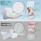 DONAMA Ergonomic Cervical Memory Foam Pillow with Unique Armrest Design and Cooling