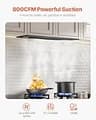 VEVOR 30-Inch Insert Range Hood with Gesture and Touch Controls, 800 CFM