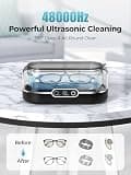 Miorcols Ultrasonic Jewelry Cleaner, 48,000 Hz Matte Black with Touch Interface