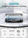 Miorcols Ultrasonic Jewelry Cleaner, 48,000 Hz Matte Black with Touch Interface