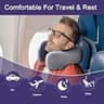napfun Upgraded Ergonomic Pure Memory Foam Travel Neck Pillow for Airplane