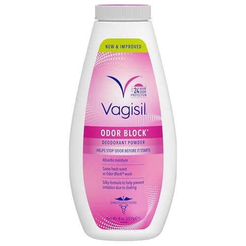 Vagisil Odor Block Talc-Free Deodorant Powder for Women's Intimate Care