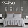 Linen Closet 1200 Thread Count Ultra Soft Cotton Blend Sateen 4-Piece Queen Sheet Set
