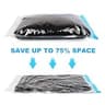 ALMING 12-Pack Transparent Travel Compression Roll-Up Bags for Space Saving