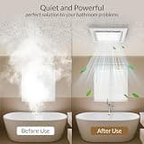 Welnek Ceiling Vent Fan Combo with 6500K 1200Lm LED Light for Moisture, 130 CFM