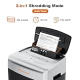 Bonsaii 120-Sheet Autofeed Heavy Duty Micro-Cut Shredder for Home Office