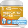 Paw Science Antibacterial & Antifungal Medicated Dog & Cat Wipes, 100 Count