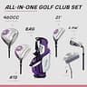 Strata 2019 Women's 11-Piece Complete Golf Set with Lightweight Stand Bag
