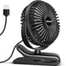 BESKAR USB Powered Small Clip-On Fan with 3 Speeds and 360-Degree Rotation