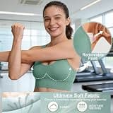 Tmeefee High-Support Adjustable Racerback Sports Bra for Impact Workouts