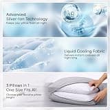 Puresnoo Adjustable Silver-Infused Liquid Cooling Pillow for Side Sleepers