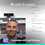 Logitech Brio Ultra 4K HD Webcam with RightLight 3 and Windows Hello Face